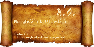Menyhárt Olivér névjegykártya