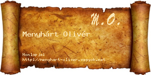Menyhárt Olivér névjegykártya